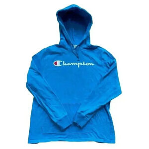 Champion Athletic Acitvewear Men's L Lightweight Pullover Hoodie Bright Blue
